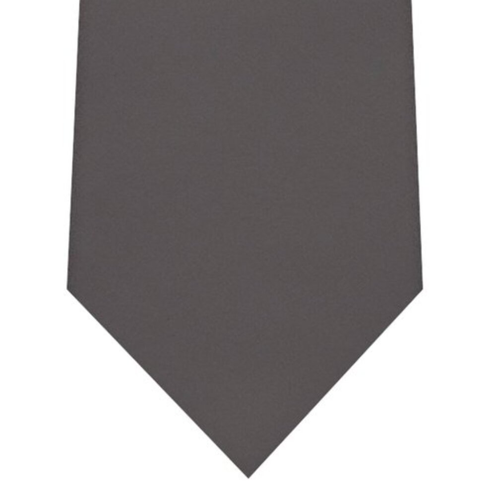 Charcoal Solid Tie – 3.25” Classic Width | 100% Microfiber